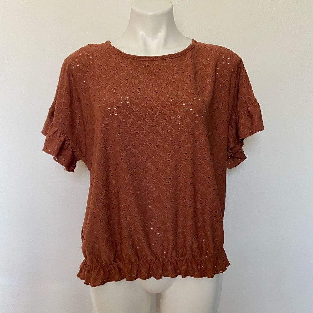 Rewind blush boho ruffle top